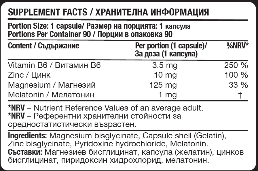 Fitholic Professional ZMA PRO NIGHT Recovery and Sleep Formula with Melatonin 90 caps - Image 2