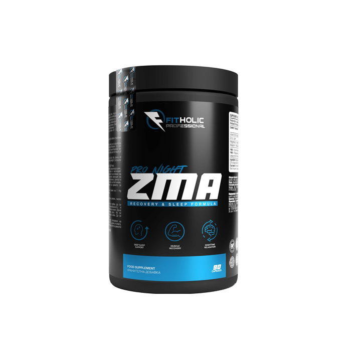 Fitholic Professional ZMA PRO NIGHT Recovery and Sleep Formula with Melatonin 90 caps